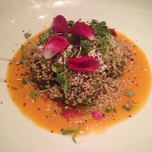 mushrooms and quinoa :) at Plant Food and Wine in Miami