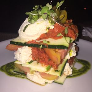 lasagna! my meateater friend kept insisting the ";cheese"; tasted like real riccota. He couldn't believe this was vegan!  at Plant Food and Wine in Miami