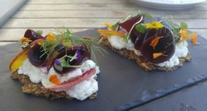 beet tostada at Plant Food and Wine in Miami