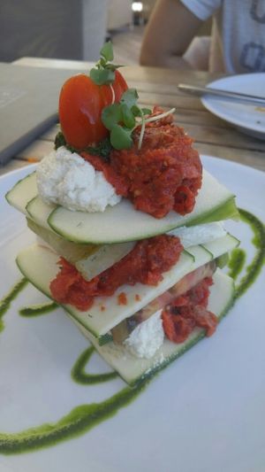 zucchini lasagna at Plant Food and Wine in Miami