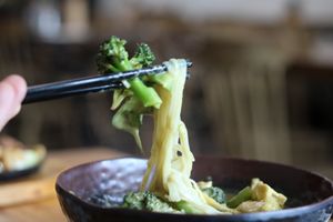 tofu noodles at Mango on Main in Napa