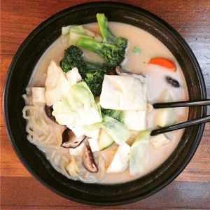 Vegan Market Ramen Soup at Mango on Main in Napa