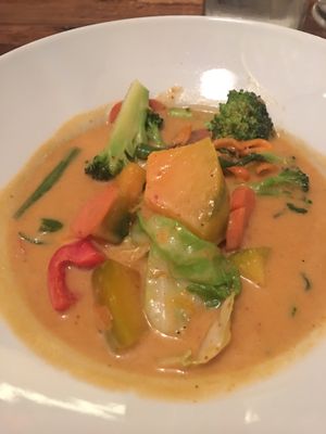 Vegan Red curry  at Mango on Main in Napa