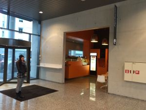 Right in the revolving doors at Supubarinn in Reykjavik