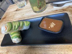 Avocado summer rolls  at Tata Restaurant in Vienna
