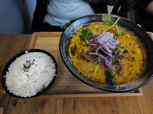 Curry Chay with Seitan at Tata Restaurant in Vienna