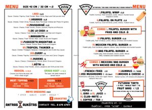 Menu in Vegan, Vegetarian and other language. at Antras Aukstas in Kaunas