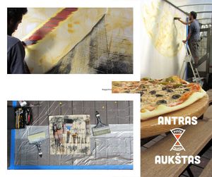 Warm welcome for artists around the word who contribute to intervene the space :) at Antras Aukstas in Kaunas