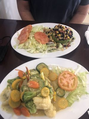 Mofongo and avocado salad   at Bebo's Cafe in San Juan