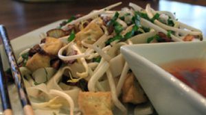 Tofu and Caramelized Onions at Vu Noodles in Charlottesville