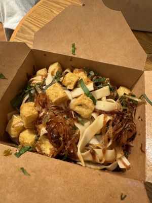 Updated look at the tofu carmelized noodles😄 at Vu Noodles in Charlottesville