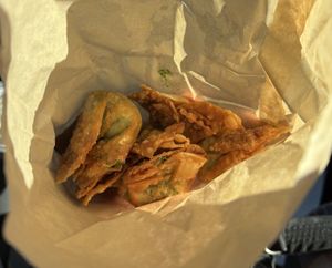 The Cheesy Wonton Special   at Vu Noodles in Charlottesville