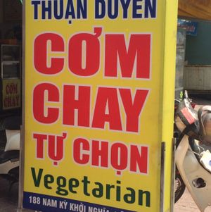 sign out front at Thuan Duyen in Vung Tau