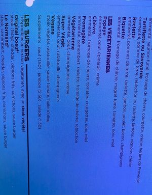 Menu  at Cosy Lunch in Rouen