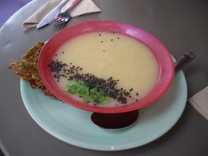 Today's soup at Lula Cantine Bio & Veggie in Paris