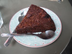 Chocolate Cake at Lula Cantine Bio & Veggie in Paris