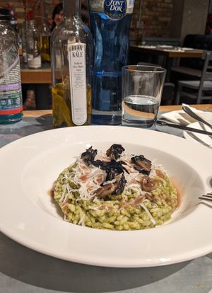 green risotto at Teresa Carles in Lleida
