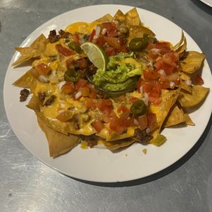 homemade corn nachos with plant-based chorizo at Teresa Carles in Lleida