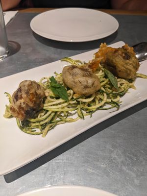 tempura with butifarra at Teresa Carles in Lleida