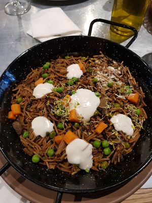 Fidua from lunch menu at Teresa Carles in Lleida