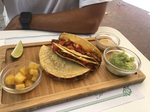 Tacos de jackfruit at Teresa Carles in Lleida