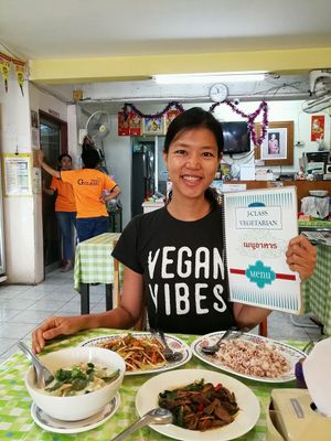 Lunch  at J Class Vegetarian Restaurant in Nakhon Pathom