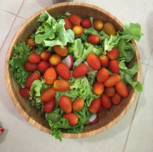 fresh salad  at One Yoga Cafe in Koh Phangan