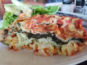 Vegan lasagna  at One Yoga Cafe in Koh Phangan