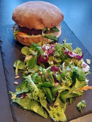 Beyond meat burger at House Twenty8 in Sherfield On Loddon