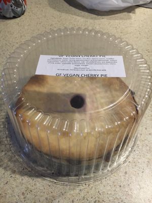 Cherry pie  at Alby's Gluten Free Bakery in Adelaide