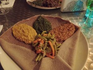 vegan platter at Addis Ababa Cafe in West Hindmarsh