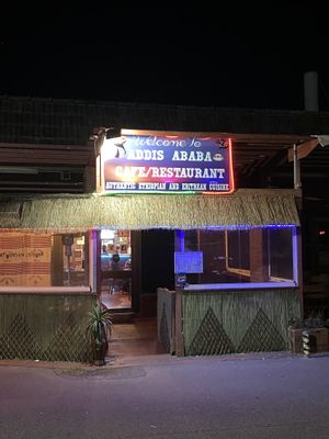 Outside at Addis Ababa Cafe in West Hindmarsh