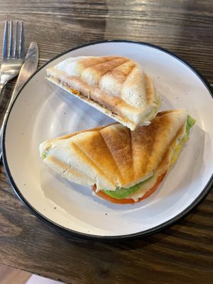 Vegan toastie  at Toast Cafe and Sandwich Bar in Adelaide