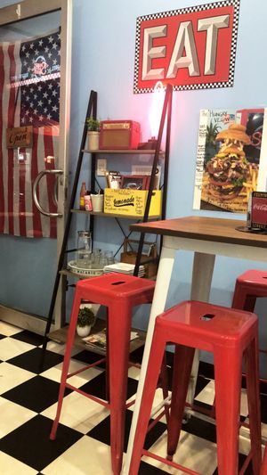 Retro decor  at Sugar Shack Diner in Norwood