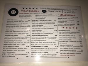 Menu other side  at Sugar Shack Diner in Norwood