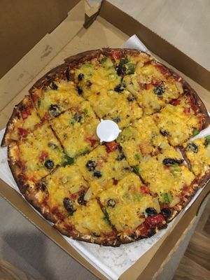Vegan supreme - family size at Kako Pizza in Prospect