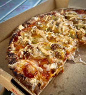 Peri-Peri vegan chicken pizzaa  at Kako Pizza in Prospect