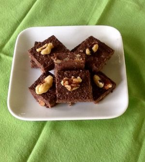 Vegan black bean brownies at Casa AbundancYah B&B in Bocas Del Toro