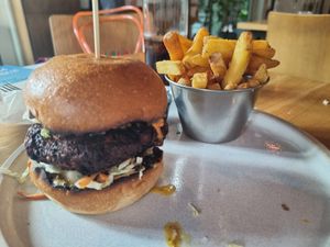 Kashmiri Chana burger at Mildreds - Kings Cross in North London