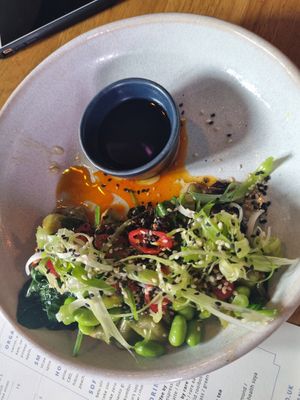 Spinach gyozas at Mildreds - Kings Cross in North London