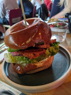 Tempeh 'bacon'and avocado bap at Mildreds - Kings Cross in North London