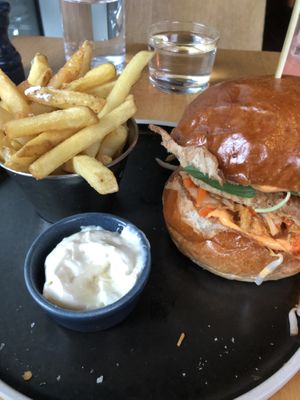 Burger! Delicious!  at Mildreds - Kings Cross in North London