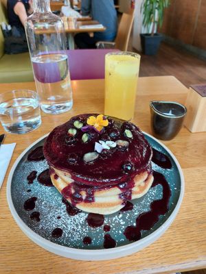 Buttermilk pancakes at Mildreds - Kings Cross in North London