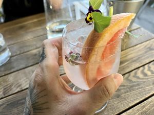 lemon drink  at Mildreds - Kings Cross in North London