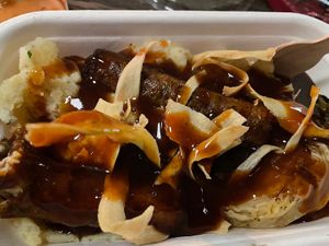 Fennel sausage and mash  at Mildreds - Kings Cross in North London