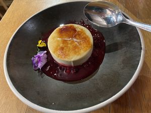 Creme Brulée - nice crack on the top  at Mildreds - Kings Cross in North London