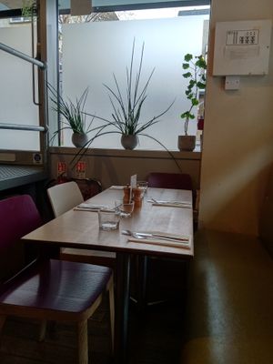Inside the restaurant at Mildreds - Kings Cross in North London
