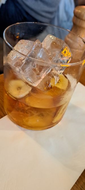 Banana hazelnut old fashioned at Mildreds - Kings Cross in North London