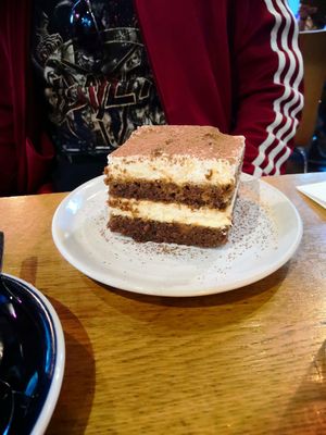 White chocolate tiramisu, large enough to feed about 3 people! at Mildreds - Kings Cross in North London