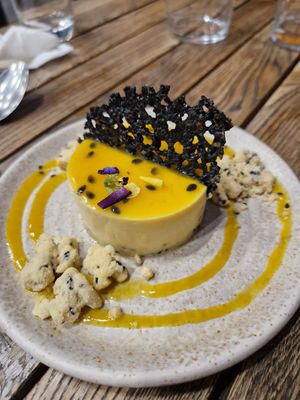 Mango passionfruit cheescake at Mildreds - Kings Cross in North London